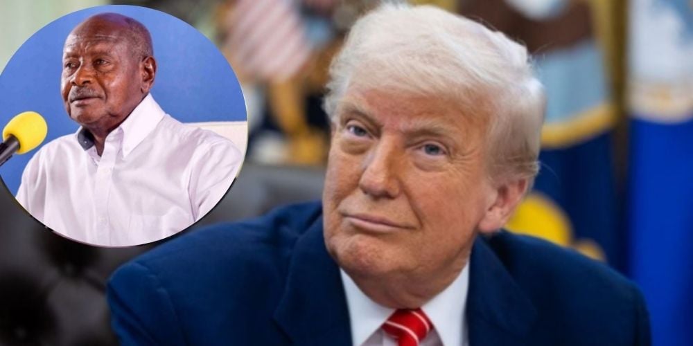 File image of President Donald Trump and President Yoweri Museveni.